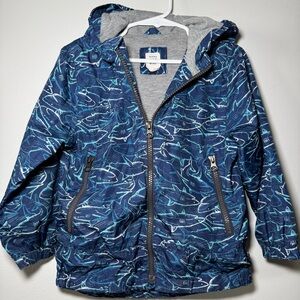 Boy’s Size 4 Year‎ Gap Lined Windbreaker Jacket Sharks Logo Gap Hooded